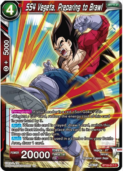 SS4 Vegeta, Preparing to Brawl