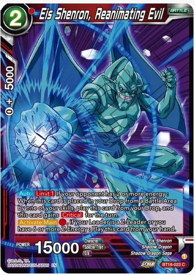Eis Shenron, Reanimating Evil