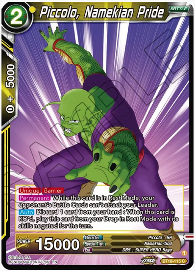 Piccolo, Namekian Pride FOIL