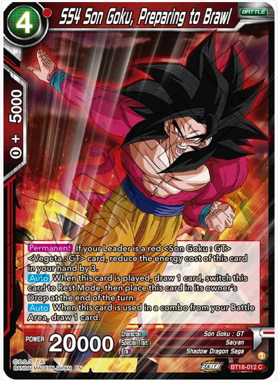 SS4 Son Goku, Preparing to Brawl FOIL