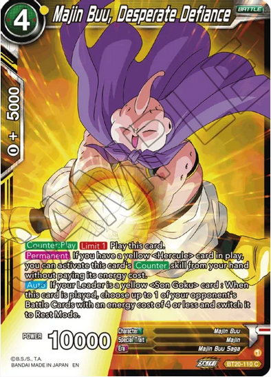 Majin Buu, Desperate Defiance