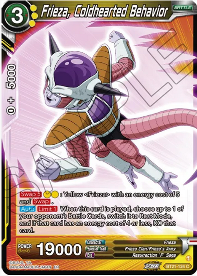 Frieza, Coldhearted Behavior FOIL