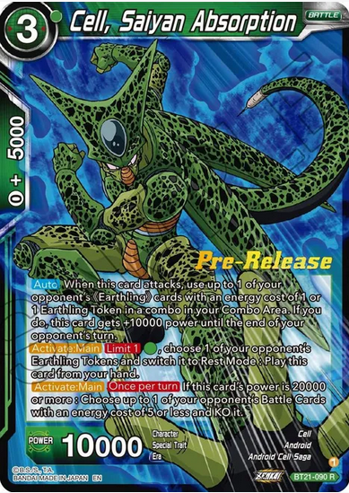 Cell, Saiyan Absorption - Pre-Release