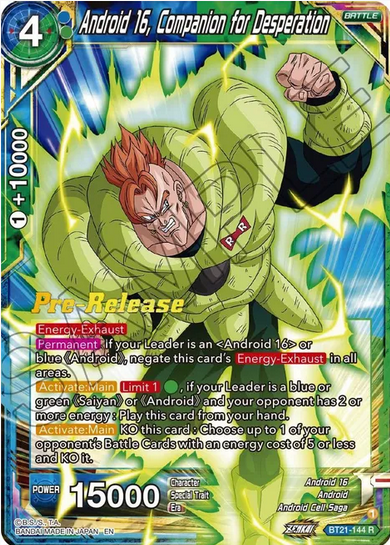 Android 16, Companion for Desperation - Pre-Release