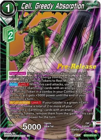 Cell, Greedy Absorption - Pre-Release