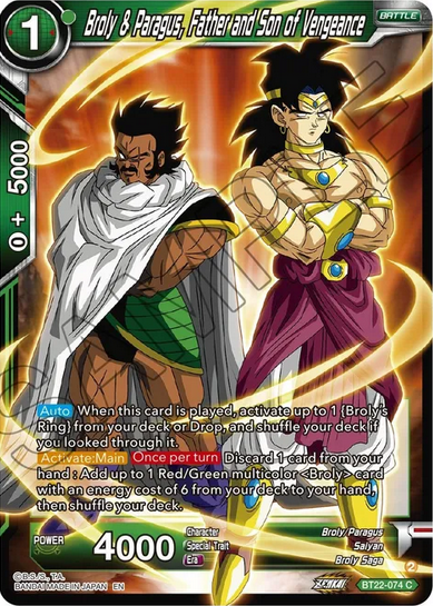 Broly & Paragus, Father and Son of Vengeance